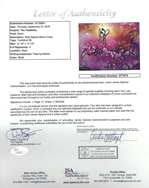 THE YARDBIRDS: Jimmy Page, Chris Deja, Jim McCarty Signed "Yardbirds '68" Vinyl Box Set (JSA) - 6
