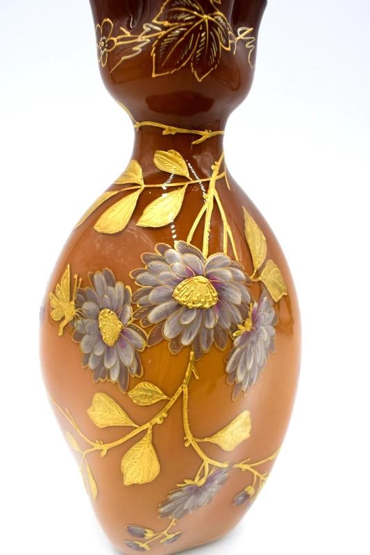Fine Webb England Hand Painted Enameled Vase, Circa 1900 - 3