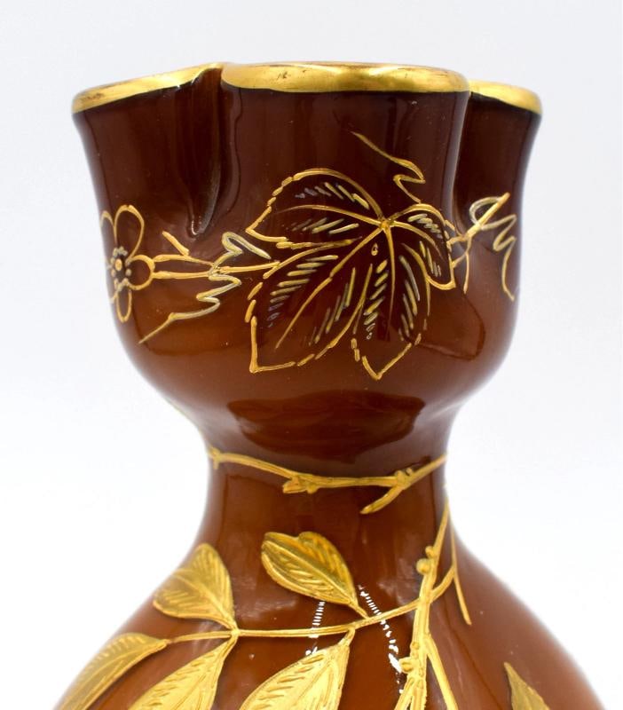 Fine Webb England Hand Painted Enameled Vase, Circa 1900 - 4