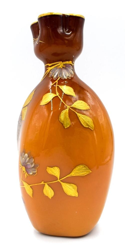 Fine Webb England Hand Painted Enameled Vase, Circa 1900 - 5