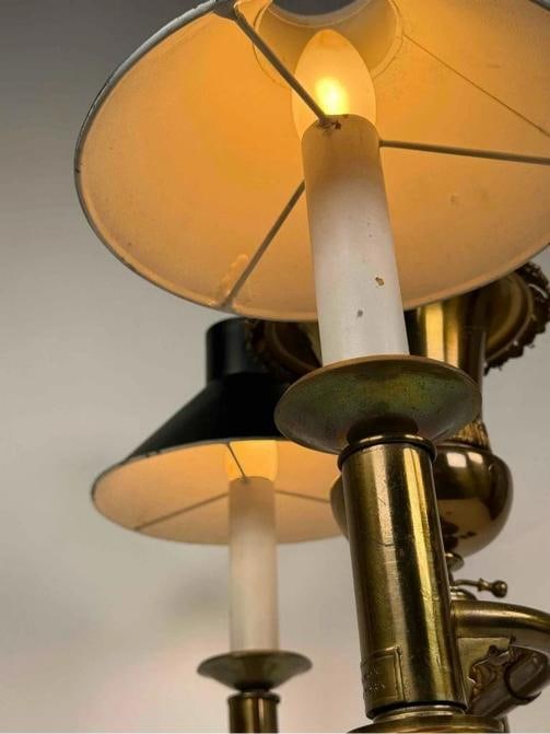 Antique 19thC Victorian J & I Cox New York Bronze Argand Oil Electrified Lamp - 15