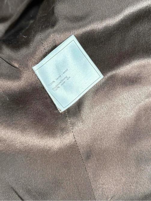 CHANEL Boutique Fall Winter 1997 Brown Wool Tweed Embroidered Coat Jacket Sz. 36 - 6