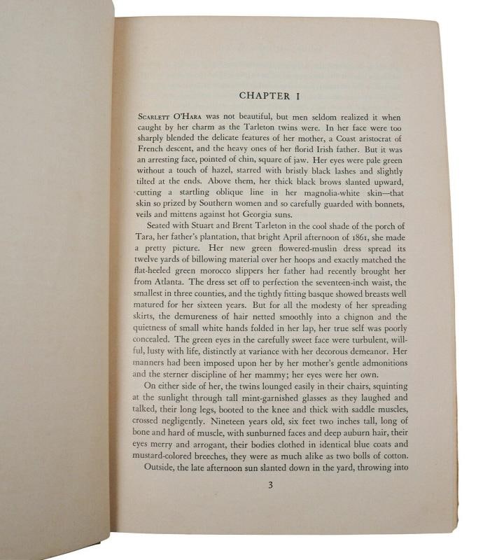 Gone with the Wind ~ by MARGARET MITCHELL ~ First Edition ~ 1st Printing 1936 - 5