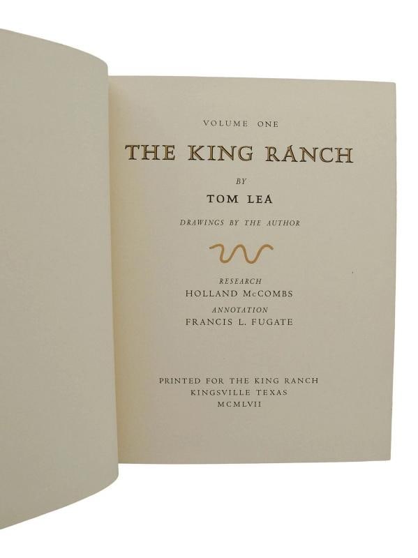 The King Ranch ~ TOM LEA ~ First Edition 1st 1957 ~ SADDLE BLANKET EDITION Texas - 10