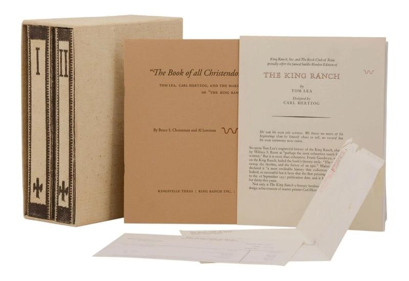 The King Ranch ~ TOM LEA ~ First Edition 1st 1957 ~ SADDLE BLANKET EDITION Texas - 2