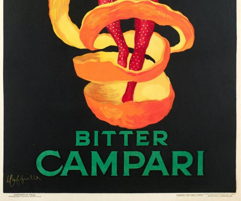 Original Vintage Poster - L. Cappiello - Bitter Campari - Orange - Clown - 1921 - 4
