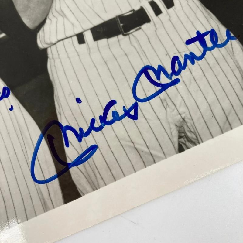 Mickey Mantle Joe Dimaggio Ted Williams Signed 8x10 Photo JSA COA Bold Mint Auto - 5