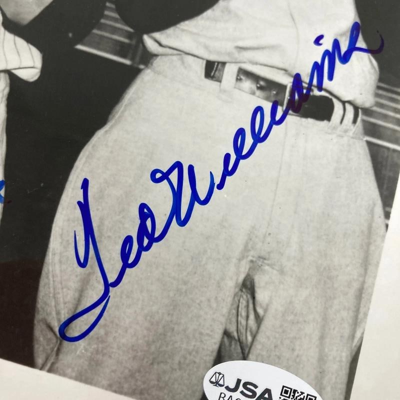 Mickey Mantle Joe Dimaggio Ted Williams Signed 8x10 Photo JSA COA Bold Mint Auto - 6