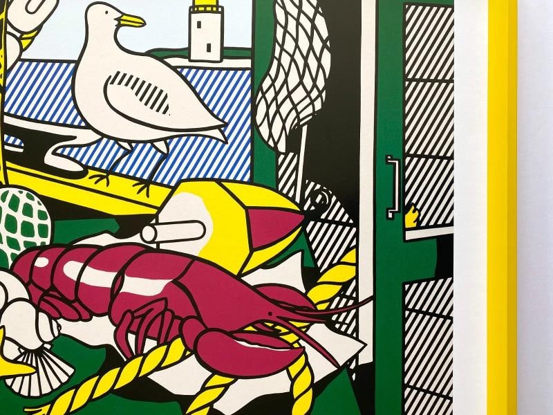 ROY LICHTENSTEIN ESTATE LITHO PRINT FRAMED POP ART EXHBT POSTER "CAPE COD " 1973 - 10