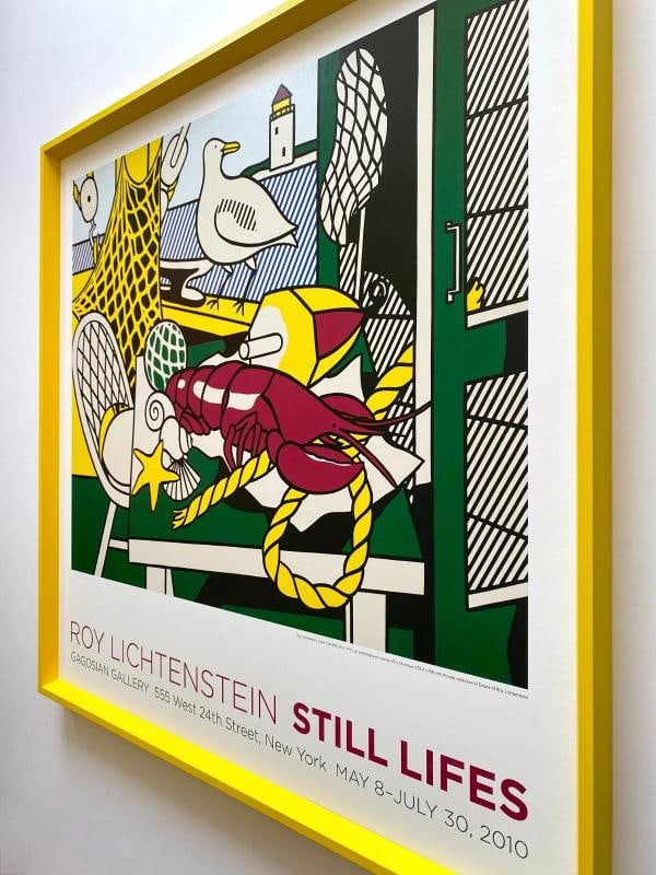 ROY LICHTENSTEIN ESTATE LITHO PRINT FRAMED POP ART EXHBT POSTER "CAPE COD " 1973 - 11