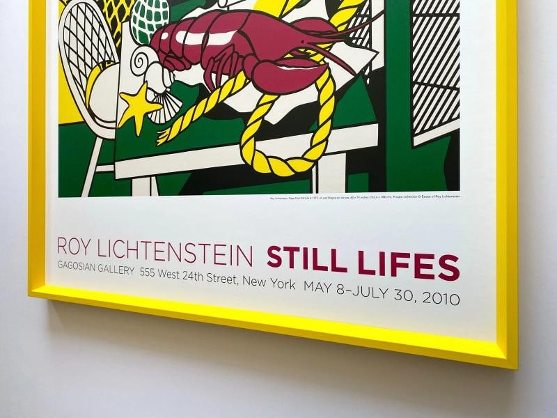 ROY LICHTENSTEIN ESTATE LITHO PRINT FRAMED POP ART EXHBT POSTER "CAPE COD " 1973 - 12