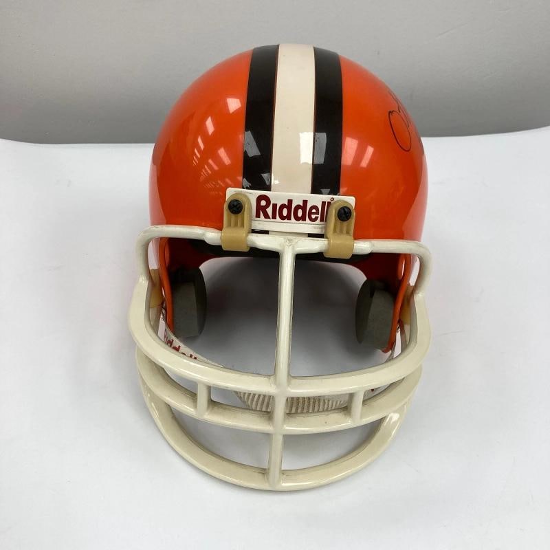 Otto Graham HOF 1965 NFL 75th Signed Cleveland Browns Full Size Helmet JSA COA - 5