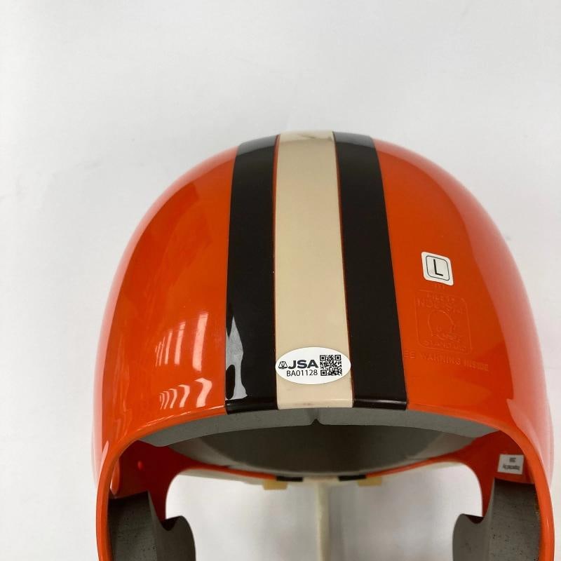 Otto Graham HOF 1965 NFL 75th Signed Cleveland Browns Full Size Helmet JSA COA - 8