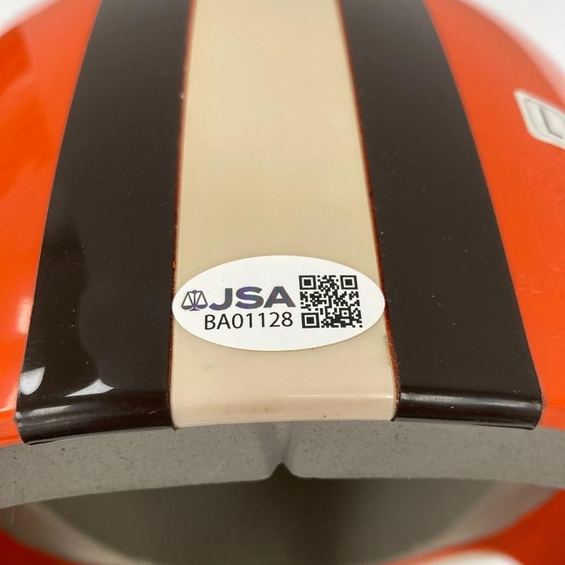 Otto Graham HOF 1965 NFL 75th Signed Cleveland Browns Full Size Helmet JSA COA - 9