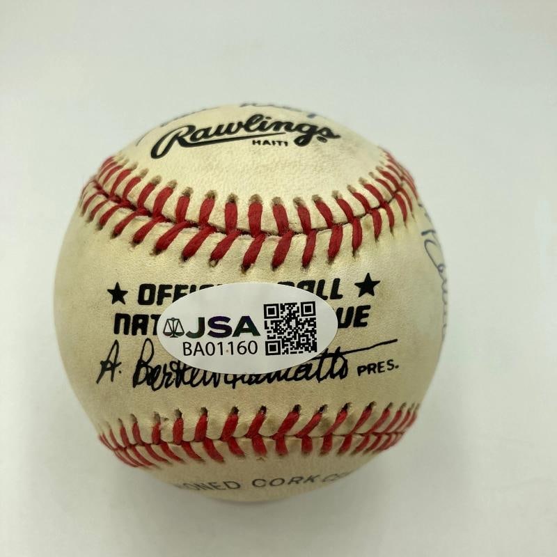 500 Home Run Signed Baseball Mickey Mantle Ted Williams Willie Mays 11 Sigs JSA - 6