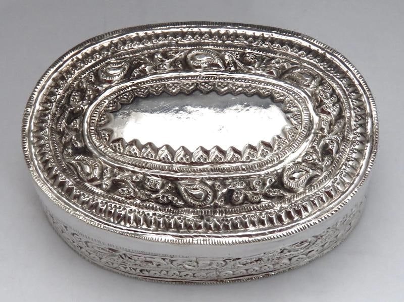 Lovely Mid-Late 1800's Antique Asian 900 Silver Box (1 of 7)
