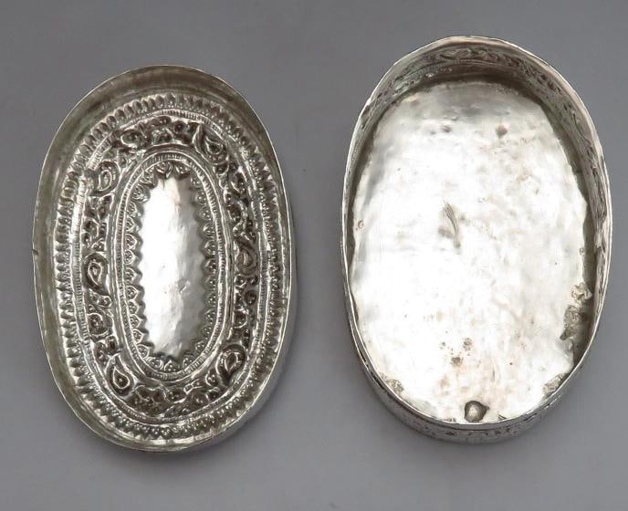 Lovely Mid-Late 1800's Antique Asian 900 Silver Box - 4