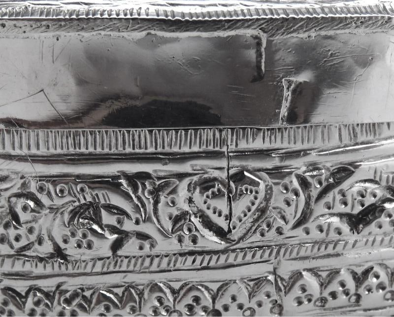 Lovely Mid-Late 1800's Antique Asian 900 Silver Box - 7