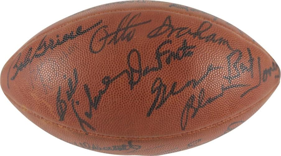 Quarterback HOF Legends Multi Signed Football 23 Sigs Bart Starr Joe Namath PSA - 4