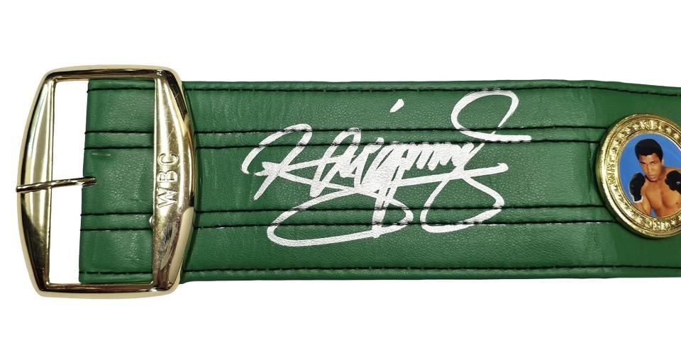Manny Pacquiao Signed Green WBC World Championship Boxing Belt Beckett - 3