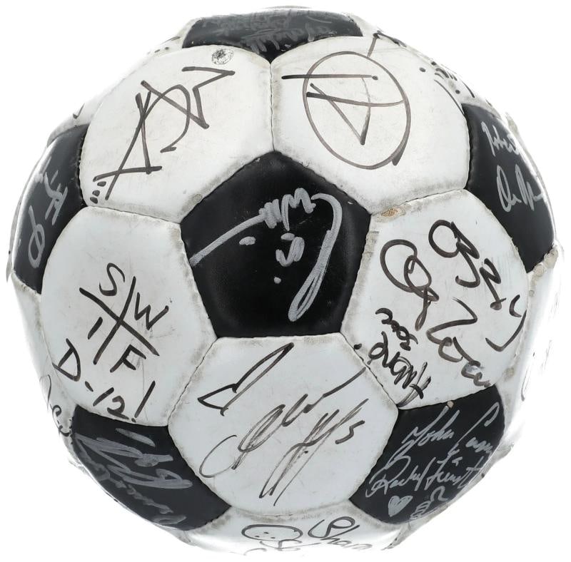 Multi Signed Soccer Ball With 30+ Signatures including Donald Trump, Kanye West, Ozzy Osbourne (JSA - 11