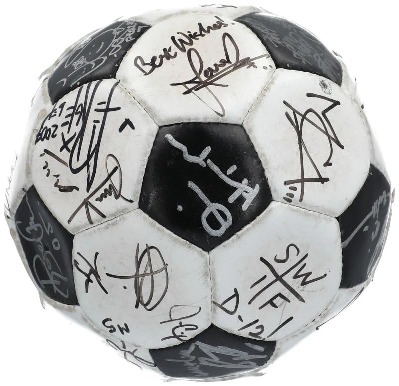 Multi Signed Soccer Ball With 30+ Signatures including Donald Trump, Kanye West, Ozzy Osbourne (JSA - 14