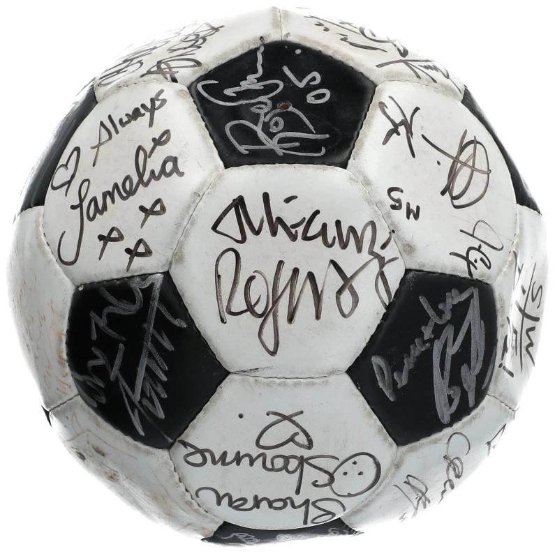 Multi Signed Soccer Ball With 30+ Signatures including Donald Trump, Kanye West, Ozzy Osbourne (JSA - 3