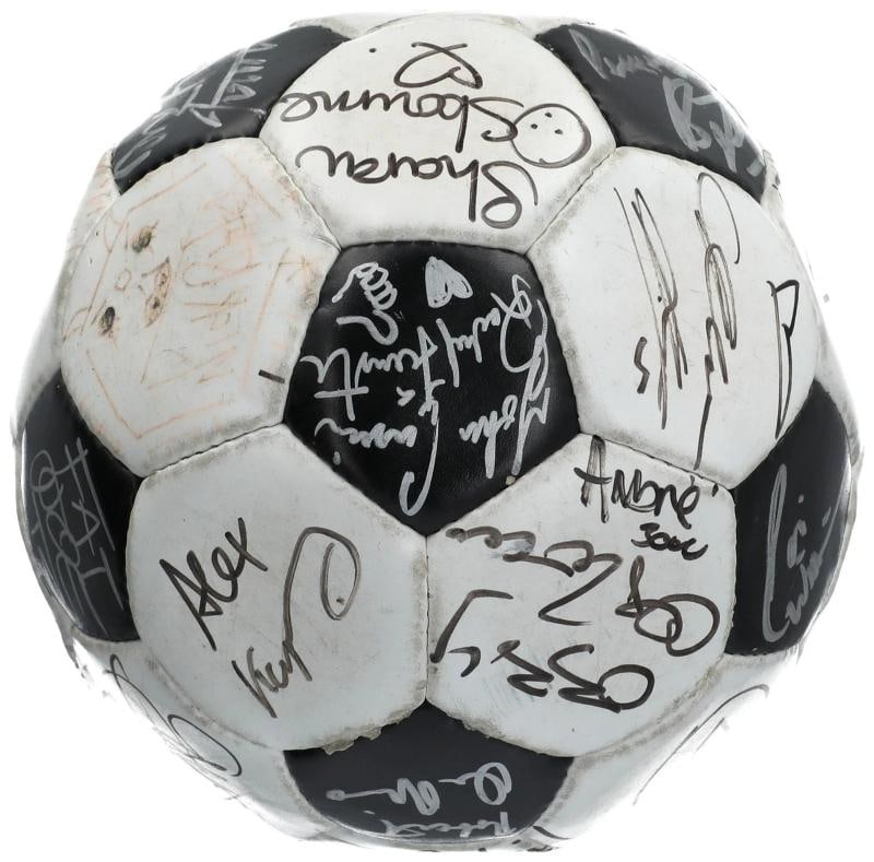Multi Signed Soccer Ball With 30+ Signatures including Donald Trump, Kanye West, Ozzy Osbourne (JSA - 4