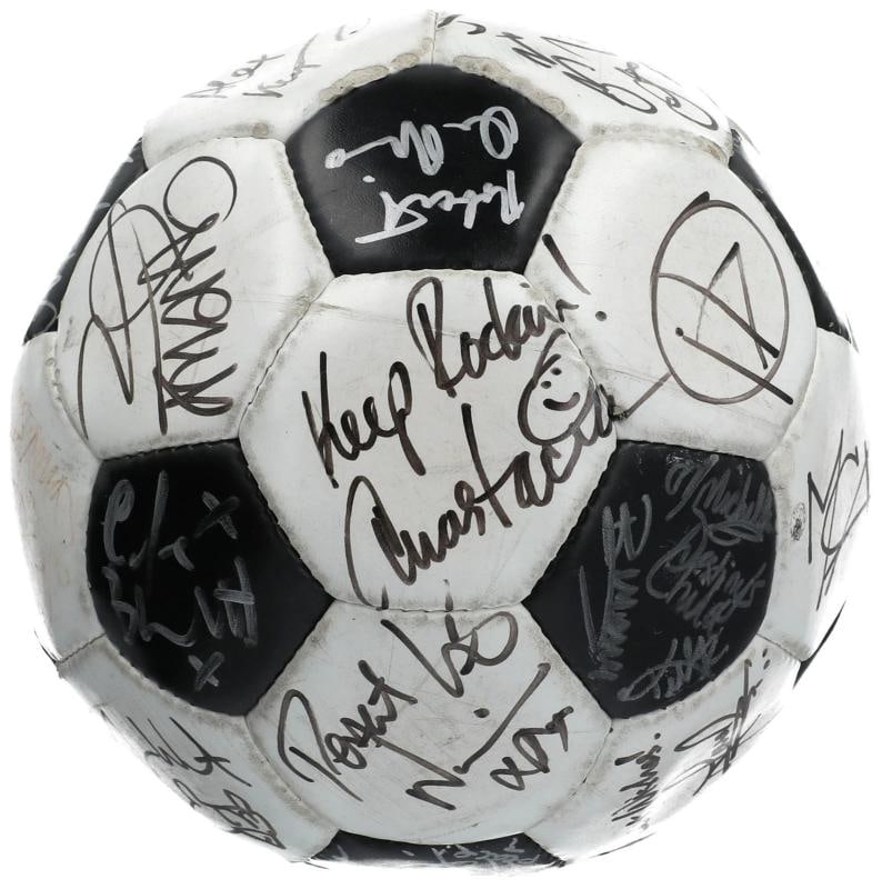 Multi Signed Soccer Ball With 30+ Signatures including Donald Trump, Kanye West, Ozzy Osbourne (JSA - 5
