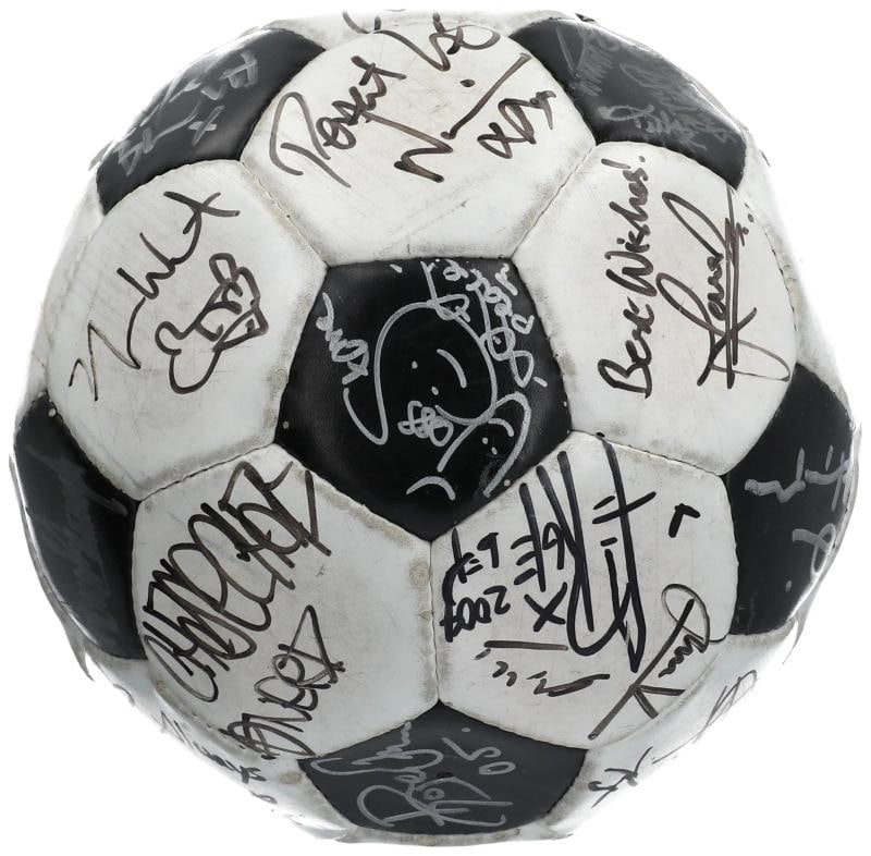 Multi Signed Soccer Ball With 30+ Signatures including Donald Trump, Kanye West, Ozzy Osbourne (JSA - 6