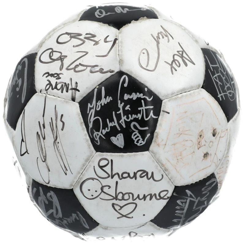Multi Signed Soccer Ball With 30+ Signatures including Donald Trump, Kanye West, Ozzy Osbourne (JSA - 7