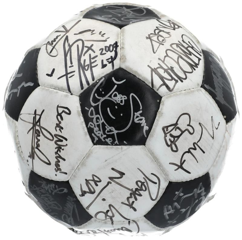 Multi Signed Soccer Ball With 30+ Signatures including Donald Trump, Kanye West, Ozzy Osbourne (JSA - 9