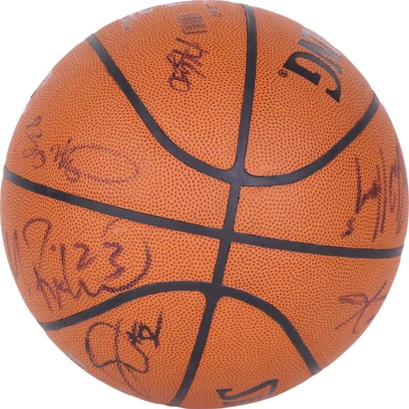 Kobe Bryant 2002-03 Los Angeles Lakers NBA Champs Team Signed Basketball PSA - 6