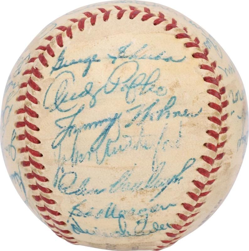 Jackie Robinson Roy Campanella 1952 Brooklyn Dodgers Signed Baseball PSA DNA COA - 6