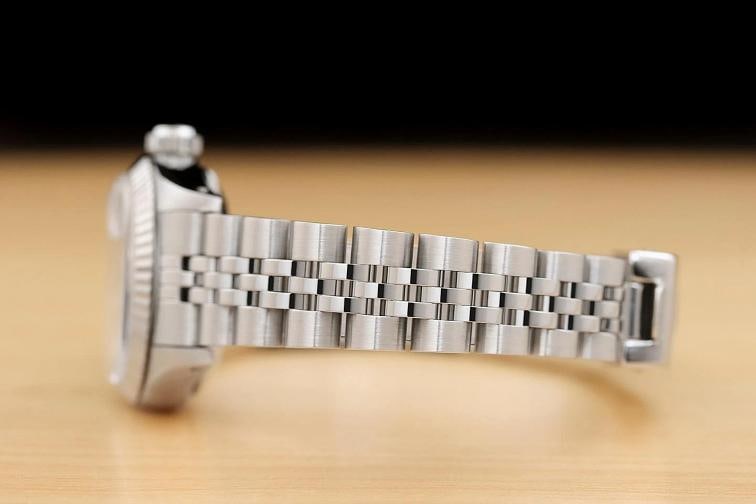ROLEX LADIES DATEJUST 69174 GRAY ARABIC JUBILEE DIAL 18K GOLD STEEL WATCH - 5