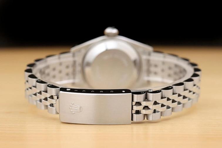 ROLEX LADIES DATEJUST 69174 GRAY ARABIC JUBILEE DIAL 18K GOLD STEEL WATCH - 6