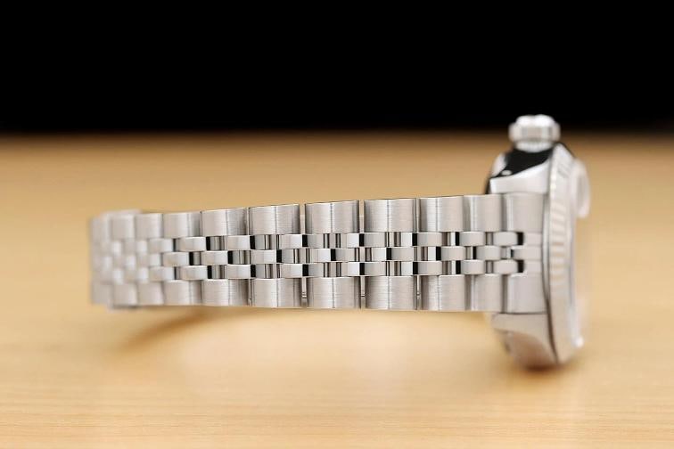 ROLEX LADIES DATEJUST 69174 GRAY ARABIC JUBILEE DIAL 18K GOLD STEEL WATCH - 8