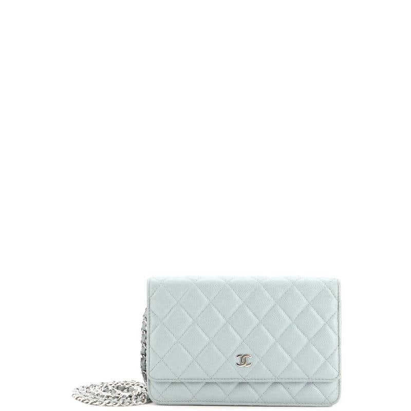 Chanel Wallet on Chain Quilted Caviar: Measurements: Handle Drop 10", Height 5", Width 7.5", Depth 1", Strap Drop 25" . Condition: Pre-owned - Good,Brand: Chanel,Exterior Material: Leather,Style: Cross Body Bags,Exterior Color: