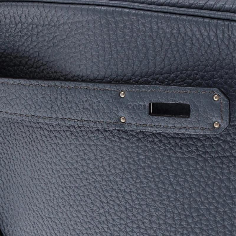 Hermes Birkin Handbag Blue Togo with Palladium Hardware 35 - 8