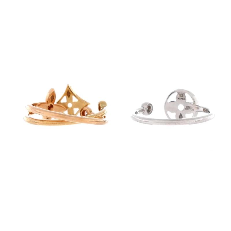 Louis Vuitton Idylle Blossom Ring Set 18K Tricolor Gold with Diamonds - 3