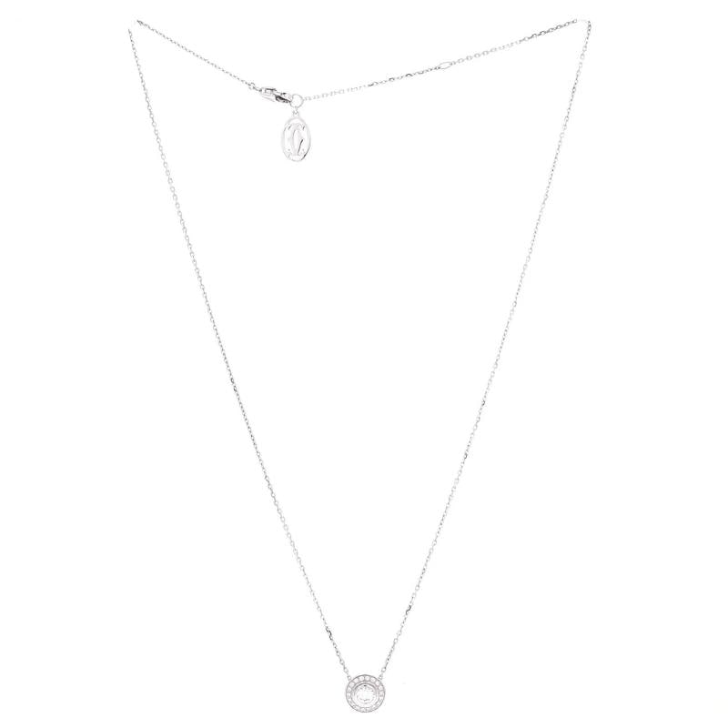 Cartier Cartier D'Amour Pendant Necklace 18K White Gold with Pave Diamonds - 2