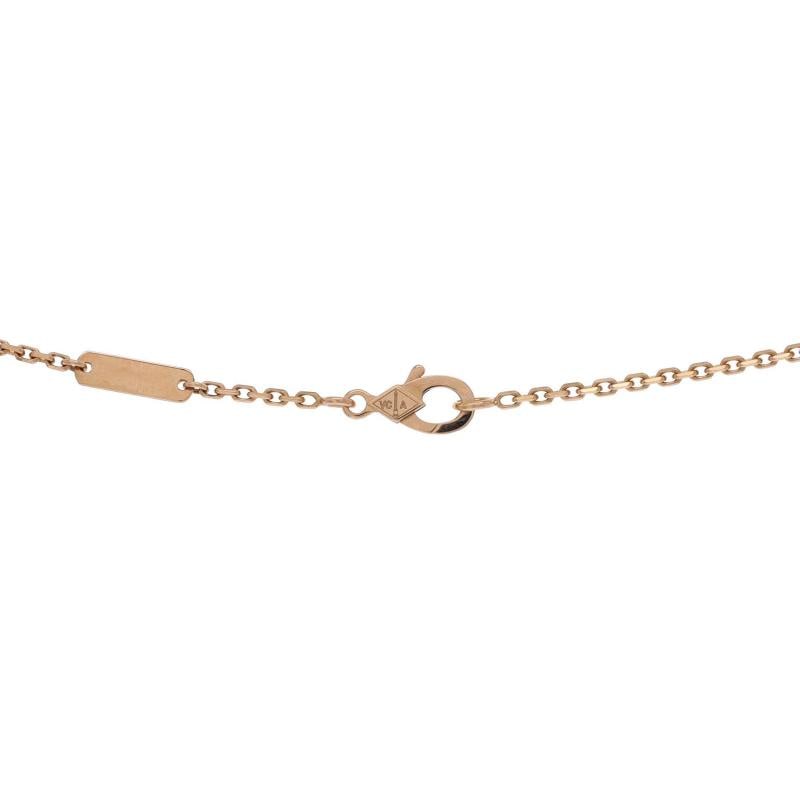 Van Cleef & Arpels Two Butterfly Pendant Necklace 18K Rose Gold with Mother of - 3
