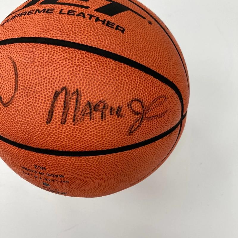 Michael Jordan Bill Russell Magic Johnson Larry Bird Signed Basketball UDA & JSA - 11