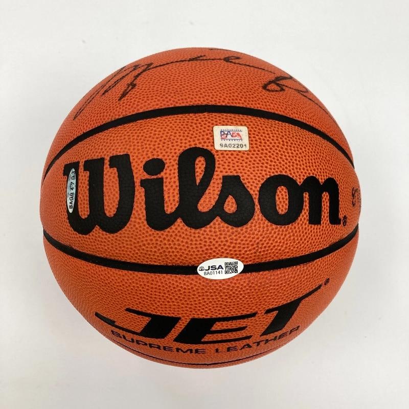 Michael Jordan Bill Russell Magic Johnson Larry Bird Signed Basketball UDA & JSA - 4