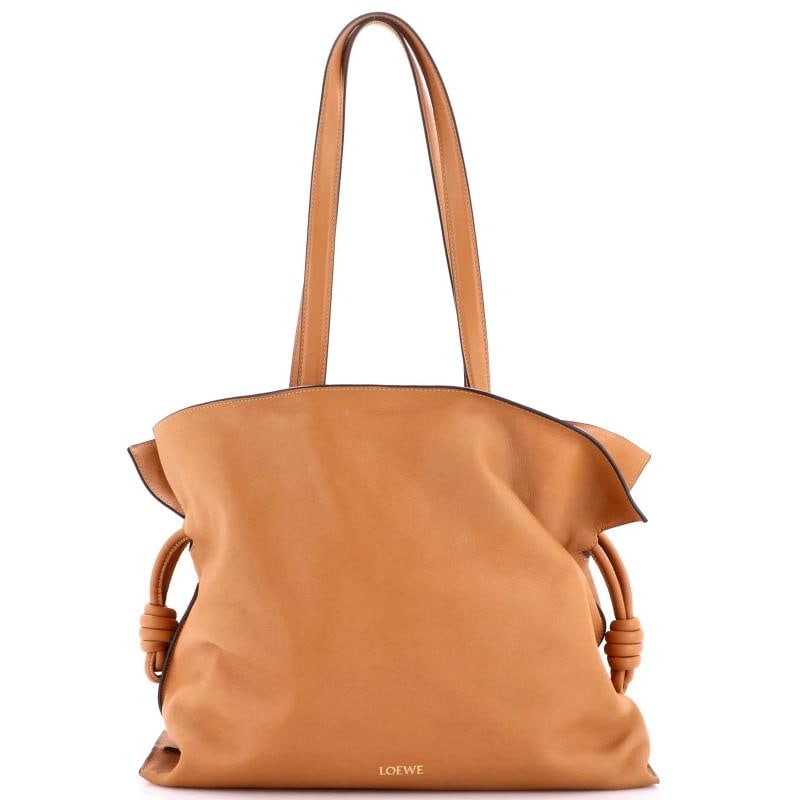 Loewe Flamenco Knot Bag Leather Large: Condition: Pre-owned - Excellent,Brand: Loewe,Exterior Material: Leather,Style: Totes,Exterior Color: Brown,Department: Women,Size: Large