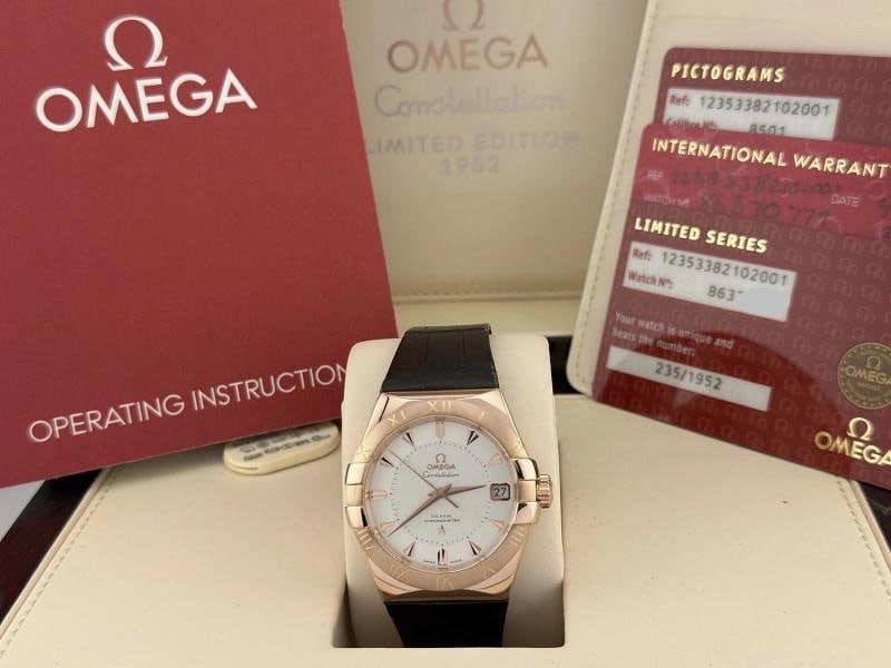 Omega Constellation Limited Edition 123.53.38.21.02.001 18k Sedna Gold Box Paper - 13