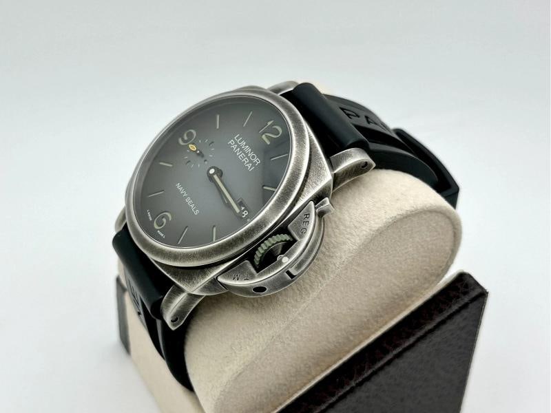 Panerai Luminor Marina Navy Seals PAM01412 PAM 1412 Grey Dial Steel Box Papers - 3
