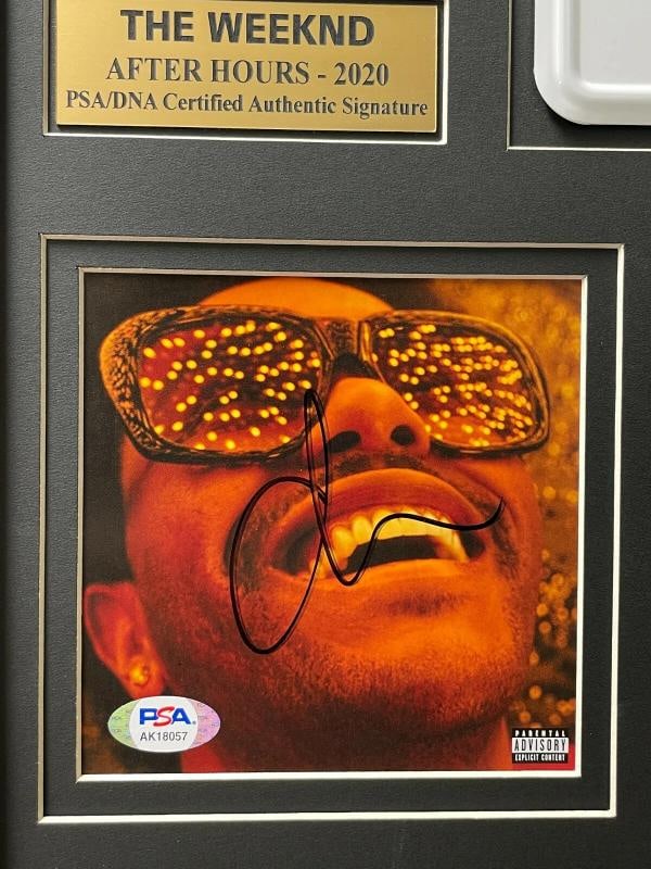 The Weeknd Autographed StarBoy Album Framed Collage PSA/DNA COA Signed Blinding - 2