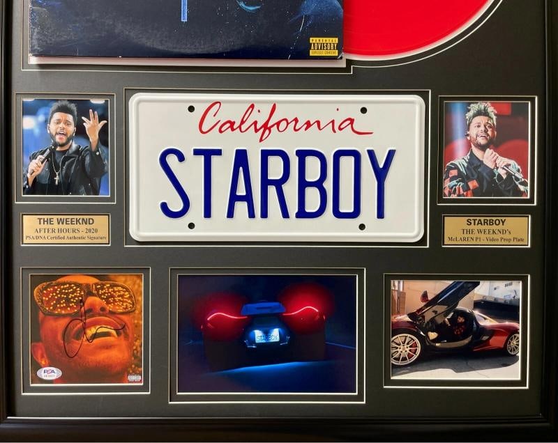 The Weeknd Autographed StarBoy Album Framed Collage PSA/DNA COA Signed Blinding - 3