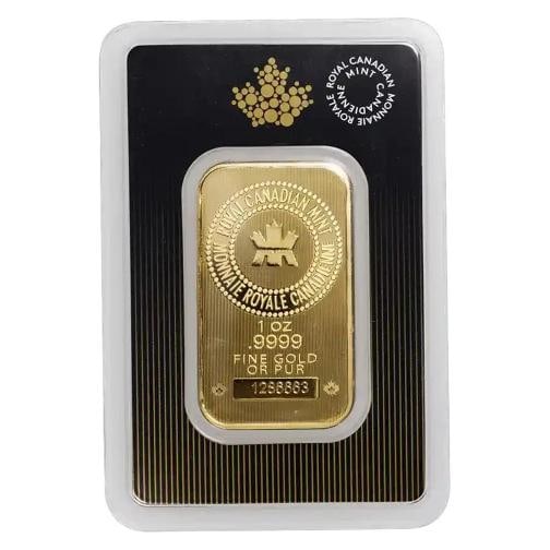 1 oz Gold Royal Canadian Mint Bar .9999 Fine in Sealed Assay Card: Year: N/A,Shape: Bar,Precious Metal Content per Unit: 1 oz,Fineness: 0.9999,Denomination: N/A,Composition: Gold,Circulated/Uncirculated: Circulated,Certification: Uncertified,Brand: Canada - Royal